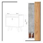 Hanah Home Mesilla de Noche Roble y Blanco, Moderna Escandinava, 50x55x40cm
